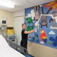 Victoria Jenkinson paints A&E room